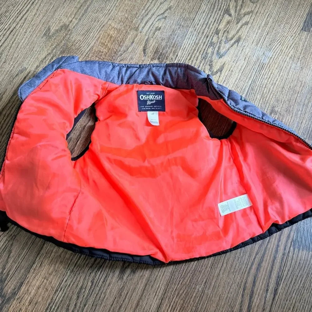 Boys 2T oshkosh b’gosh puffer vest streetwear school winter fall vest